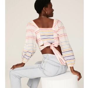 Banjanan Candy Stripe Wrap Arilia Top